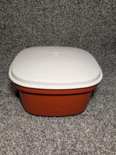Tupperware 3 Piece Multi Server Rice Steamer Drainer Colander Red Vintage