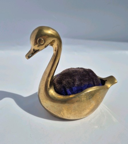 Vintage brass swan - vintage, cushion
