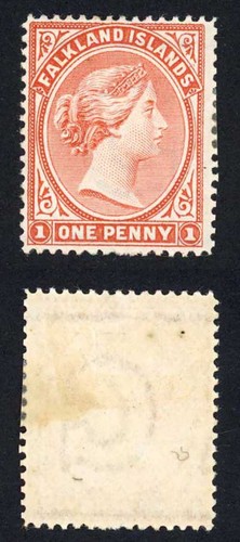 Falkland sg23 pale red - is, 1d