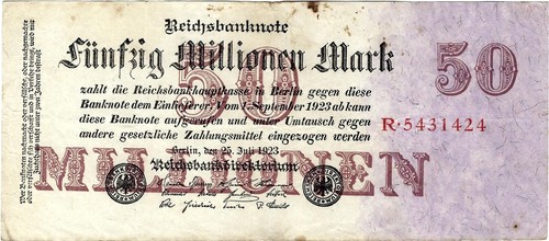 Reichsbanknote million mark - 50,