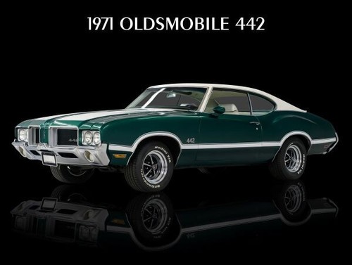 1971 oldsmobile 442 green - oldsmobile, in