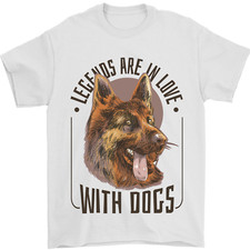 Legends in Love With Dogs German Shepherd Mens T-Shirt 100% Cotton