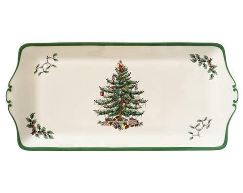 Spode christmas tree sandwich - christmas,