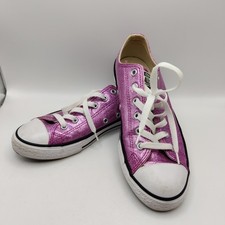 Ladies Pink Glitter Converse