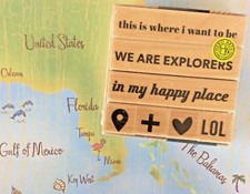 Kelly Purkey Planner Wood Mount Rubber Stamps Happy Place Bullet Journal Pages 