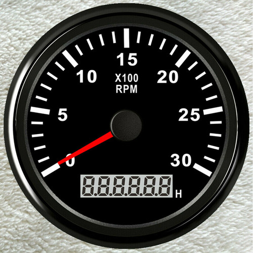85mm black tachometer 3000rpm