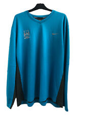 Mens MANCHESTER CITY NIKE GOLF TOP Football Inspired LS TEE T-Shirt Sea Blue XXL