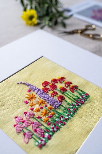 Country garden embroidery - embroidery, kit