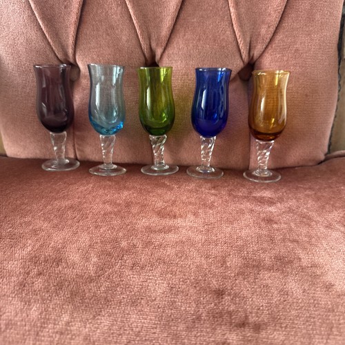 Murano cordial glasses hand - cordial,