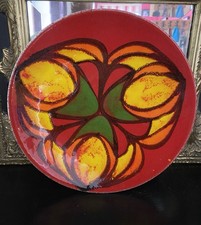 Vintage Poole Pottery Hand Painted Art Pottery  delphis Abstract design Plate