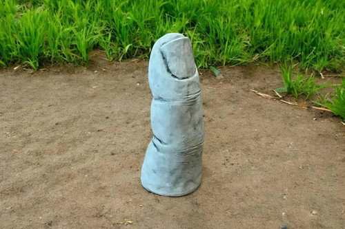 Concrete finger figure garden - concrete,
