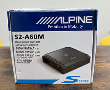 ALPINE CAR AMP AMPLIFER MONO/1 CHANNEL BASS, CLASS D, CROSSOVERS S2-A60M OPENBOX