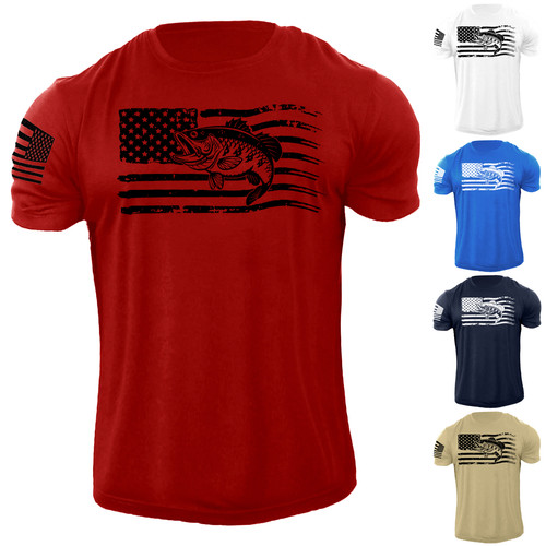Men usa fish flag - usa,