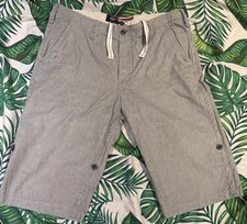 Urban Spirit Chino Shorts Size 38 Waist W38 Drawstring Black White Striped Men’s