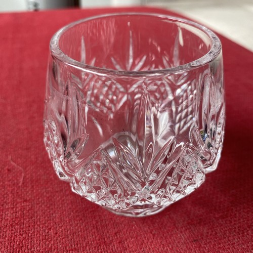 Cut glass footed posy - cut,