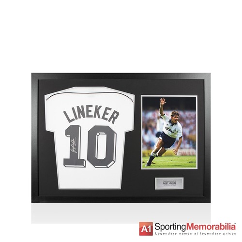Framed gary lineker signed - gary,