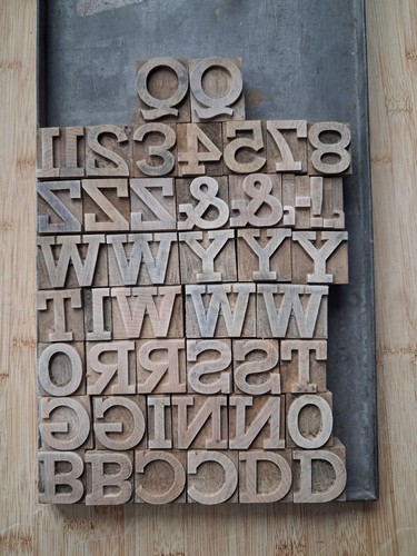 Vintage wooden letterpress - wooden,