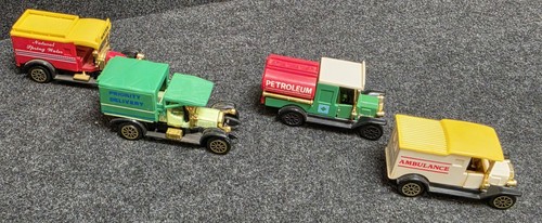 4pc mini die cast trucks - die-cast, lot