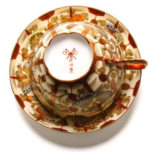 Japanese porcelain cup saucer - japanese,