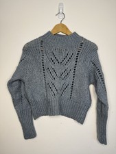 ZARA Blue Pointelle Knit
