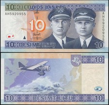 Lithuania Banknote 10 litu