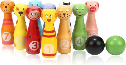 Jacootoys wooden bowling - wooden,