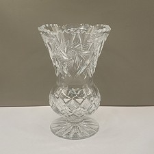 Vintage Thistle Crystal Cut
