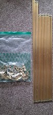 Brass Stair Rods and Brackets Set 13 Pieces.