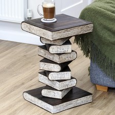 Large Solid Wood Book Stack