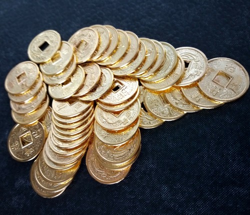 Metal gold coins chinese - 50,