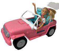 Barbie Doll and Pink Jeep