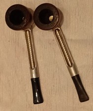 2 Vintage Falcon Briar and Metal Smoking Pipes c1960-1970 used in VGC