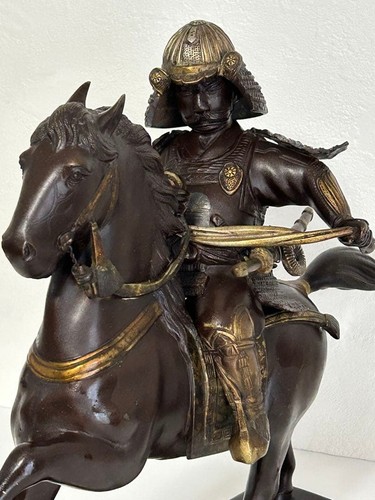 Bushi samurai bronze - bushi, statue