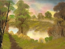 🎨 Soft Sunrise by the Lake