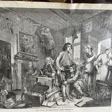 Rake Progress - The Young Heir Takes Possession by William Hogarth -Print c1840