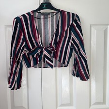 PRIMARK. SHORT KIMONO. SIZE  10 WITH TIE STRIPED BEAUTIFUL