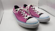 Converse All Star SZ 6 Juniors Low Canvas Shoes Double Tongue Hot Pink Sparkly