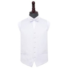 White Plain Satin Solid Mens