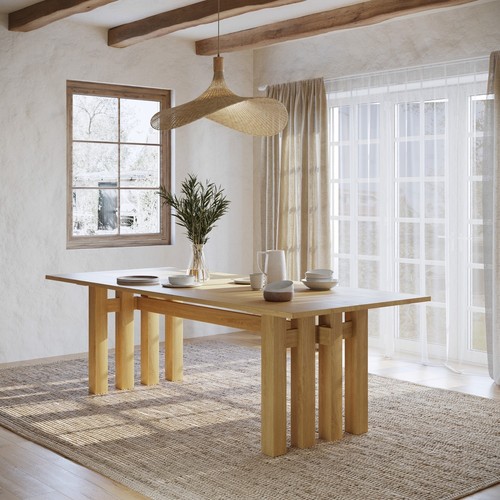 Large solid oak dining - large,