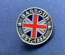 Barbour Union Jack Flag Limited Edition Pin Badge Metal Enamel Lapel Jackets