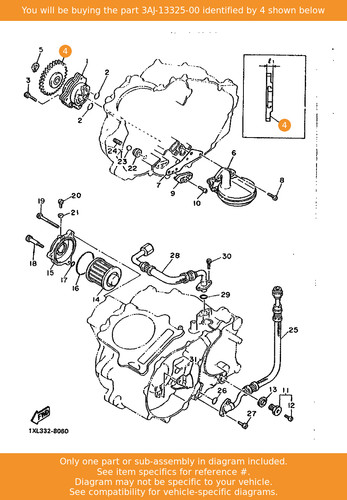 Yamaha gear pump driven - gear,,
