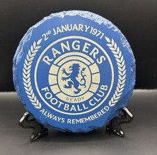 Rangers FC Remembrance Slate Piece/Coaster. (Stand Included)