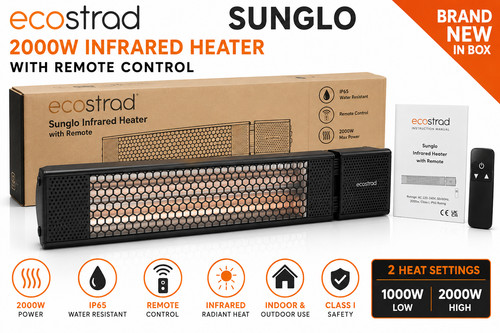 Ecostrad sunglo 2000w infrared - ecostrad,