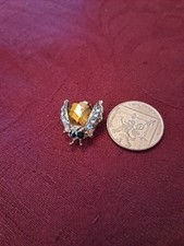Pretty Little Brooch With Rhinestones. Insect, Maybe Ladybird. Gold Tone.