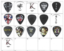 King 810 concert memorabilia guitar pick plectrum - pick number 10 only