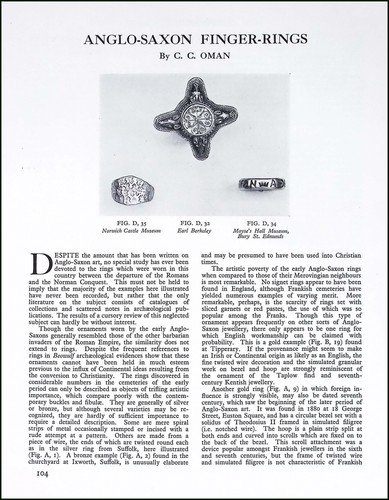 Anglo saxon finger rings - anglo-saxon, finger-rings.