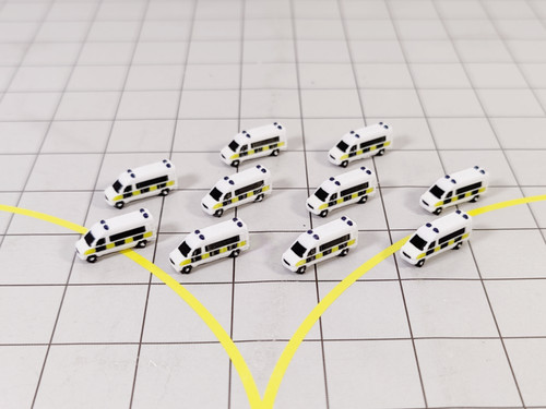 10x police vans minibus - 10x,