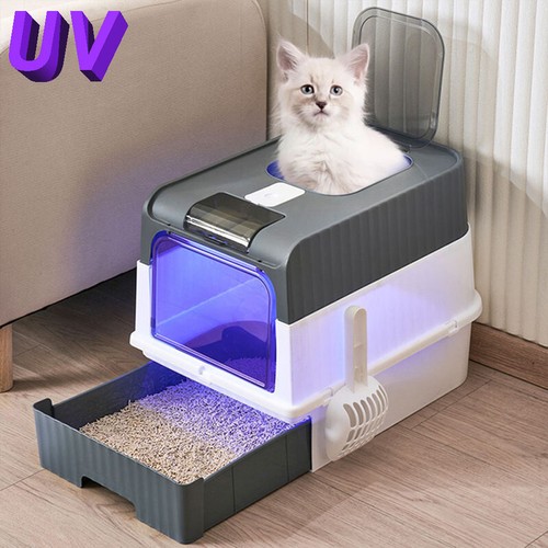 Large cat litter box self - cat,