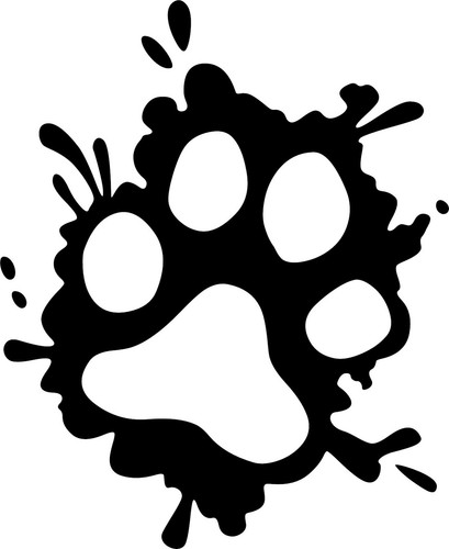 Animal paw print splat splash - animal,