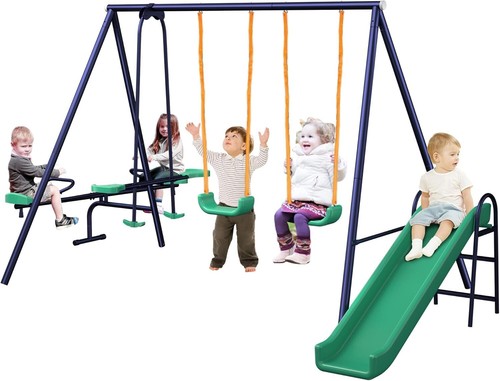 Kids metal swing set - 1,